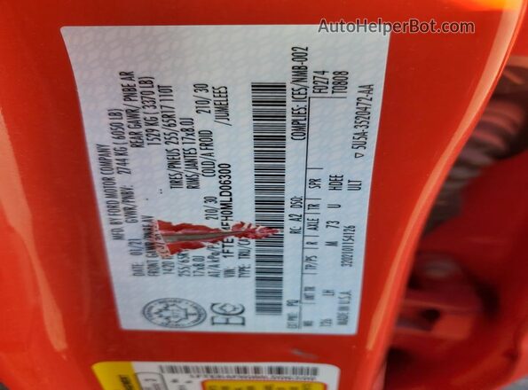 1FTER4FH0MLD06300 2021 FORD RANG Red 