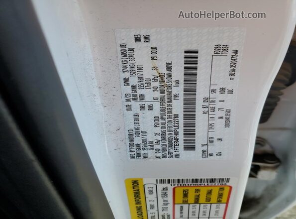 1FTER4FH0PLE22780 2023 FORD RANG White Вид підкапотного простору