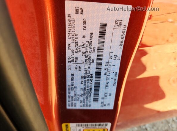 1FTER4GH8RLE40395 2024 FORD RANG Orange Engine compartment view