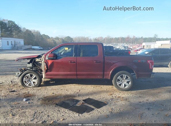 1FTEW1EF7HFC38458 2017 FORD F150 Burgundy Панорамний вид салону 360°