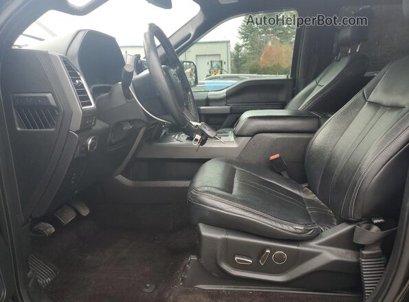 1FTEW1EG2GFC04080 2016 FORD F150 Черный Вид салона спереди