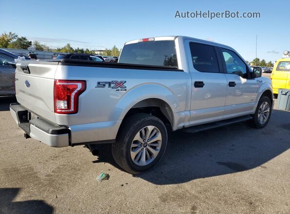 1FTEW1EP3HFB33778 2017 FORD F150 Silver Trasero derecho