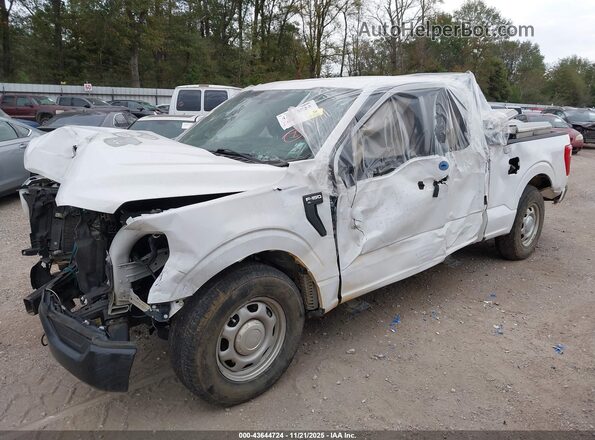 1FTEX1C51MKD61827 2021 FORD F150 White წინა მარცხენა ხედი სამი მეოთხედიდან