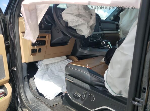 1FTFW1E89NFB64154 2022 FORD F150 Black Widok deski rozdzielczej