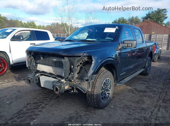 1FTFW1ED6NFB12767 2022 FORD F150 Black Առջևի ձախ երեք քառորդ տեսարան