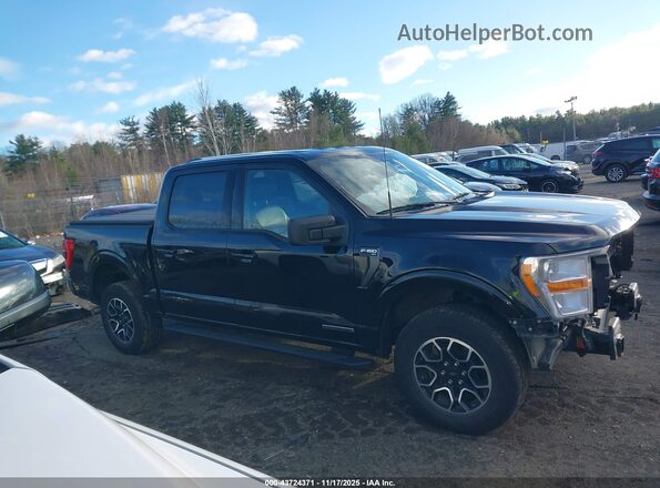 1FTFW1ED6NFB12767 2022 FORD F150 Black Սալոնի հետևի տեսք