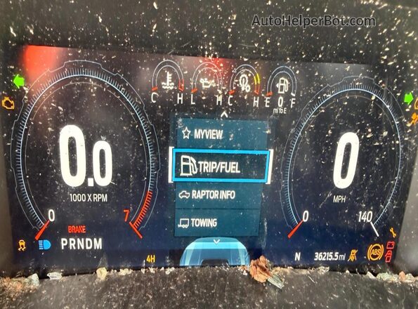 1FTFW1RG2PFB90793 2023 FORD F150 Черный Вид щитка приборов