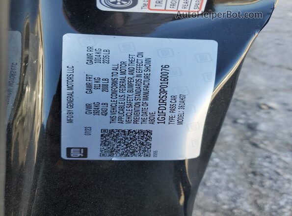 1G1FD1RS3P0160076 2023 CHEVROLET CAMARO Black Вид підкапотного простору
