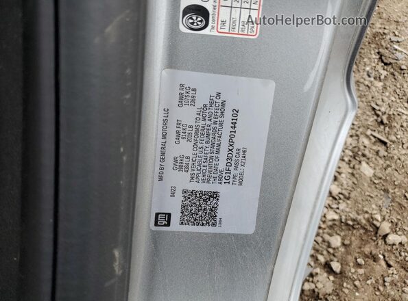1G1FD3DXXP0144102 2023 CHEVROLET CAMARO Серебряный Вид подкапотного пространства