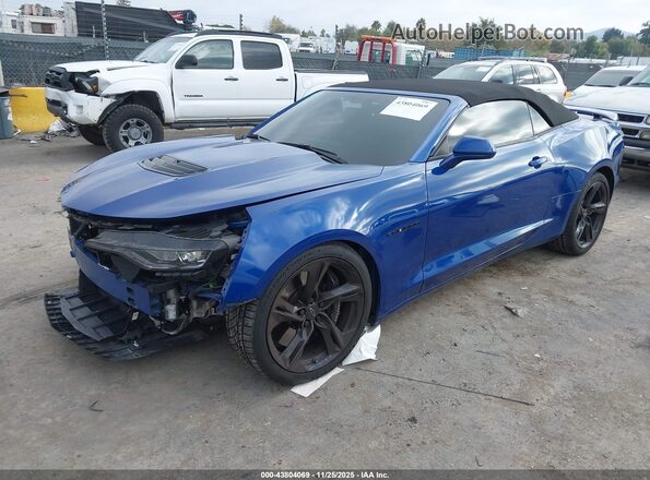 1G1FH3D74R0118232 2024 CHEVROLET CAMARO Синий Передняя левая четверть