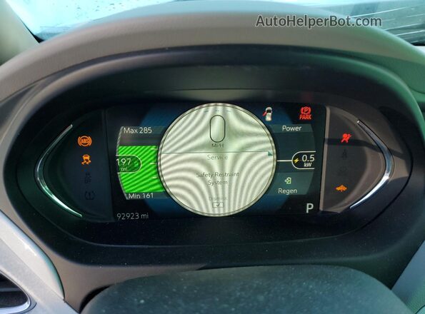 1G1FZ6S03K4100016 2019 CHEVROLET BOLT Gray Instrument cluster view