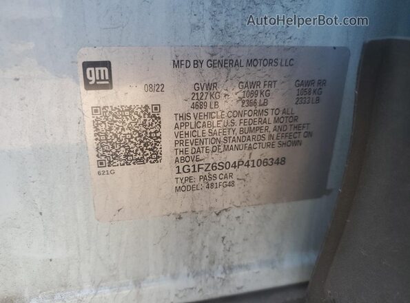 1G1FZ6S04P4106348 2023 CHEVROLET BOLT Blue Widok komory silnika