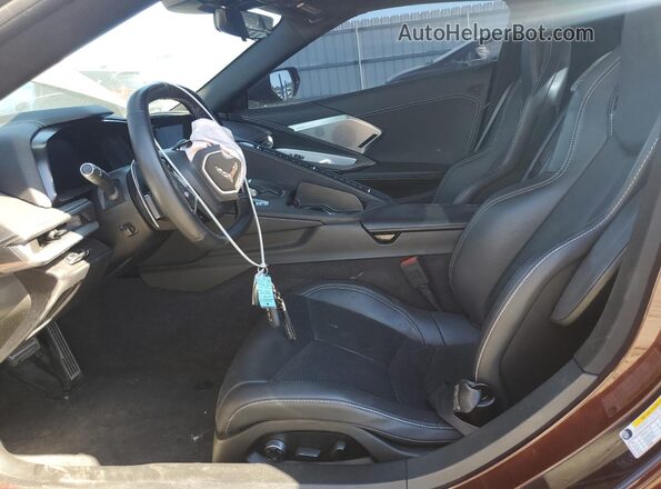 1G1YB2D49P5126529 2023 CHEVROLET CORVETTE Brown Widok wnętrza z przodu