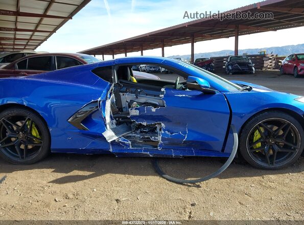 1G1YC2D48M5105759 2021 CHEVROLET CORVETTE Blue უკანა სალონის ხედი