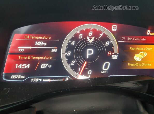 1G1YF2D31P5600159 2023 CHEVROLET CORVETTE White Vista del cuadro de instrumentos