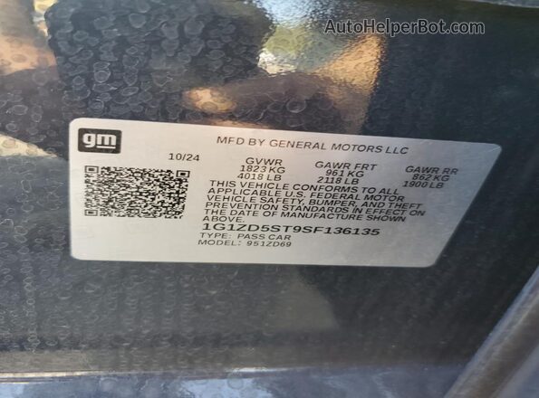 1G1ZD5ST9SF136135 2025 CHEVROLET MALIBU Charcoal Вид підкапотного простору