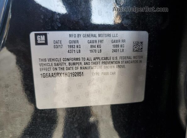 1G6AA5RX1H0192851 2017 CADILLAC ATS Black 