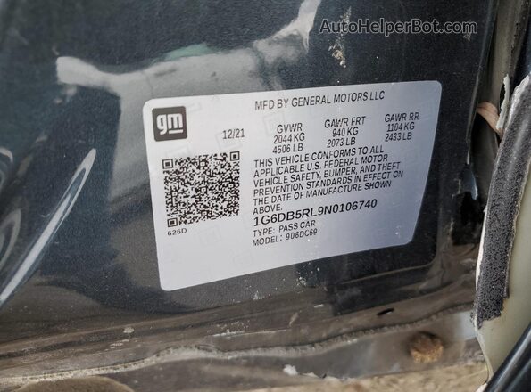 1G6DB5RL9N0106740 2022 CADILLAC CT4 Синий Вид подкапотного пространства