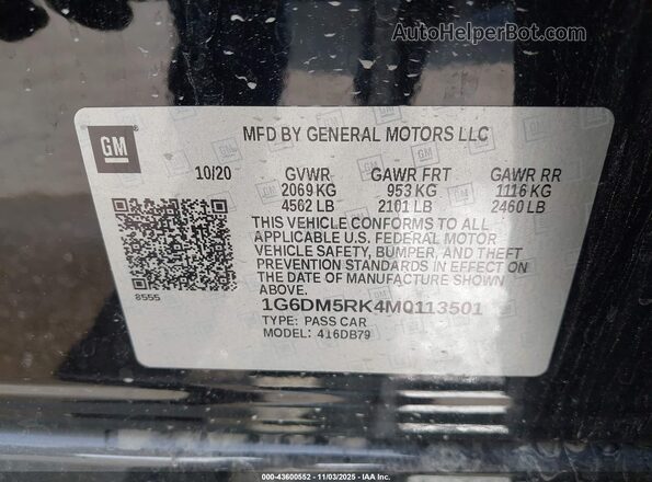 1G6DM5RK4M0113501 2021 CADILLAC CT5 Black Vista del compartimento del motor
