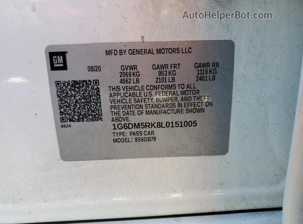1G6DM5RK8L0151005 2020 CADILLAC CT5 Белый 