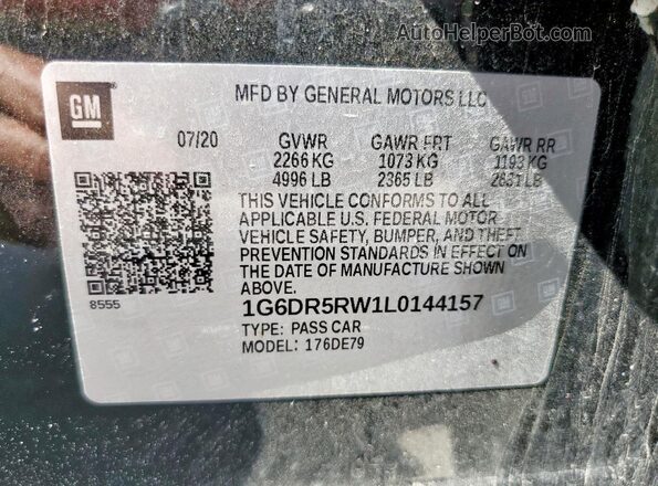 1G6DR5RW1L0144157 2020 CADILLAC CT5 Черный Вид подкапотного пространства