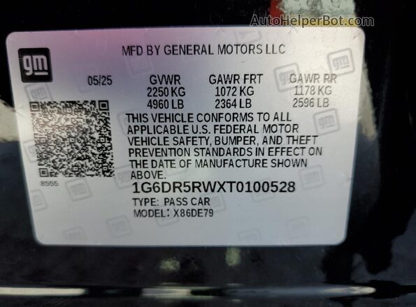 1G6DR5RWXT0100528 2026 CADILLAC CT5 Black Вид підкапотного простору