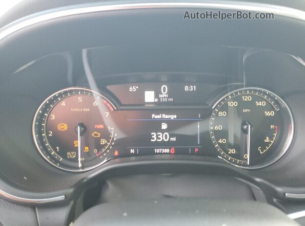 1G6DW5RK2M0107951 2021 CADILLAC CT5 White Вид щитка приладів