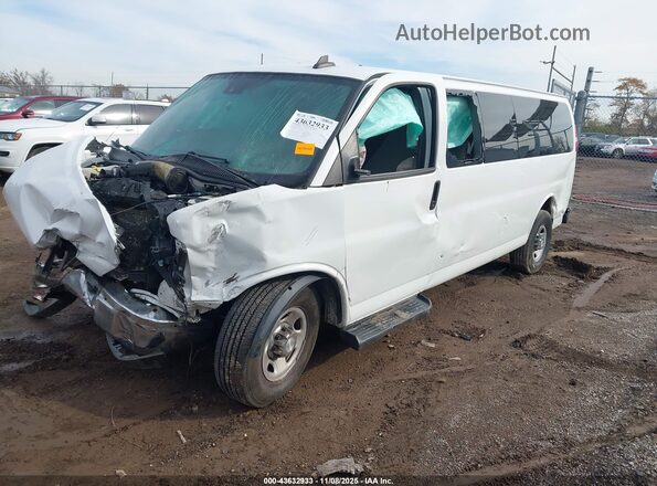 1GAZGPFG2L1169038 2020 CHEVROLET EXPRESS White Առջևի ձախ երեք քառորդ տեսարան