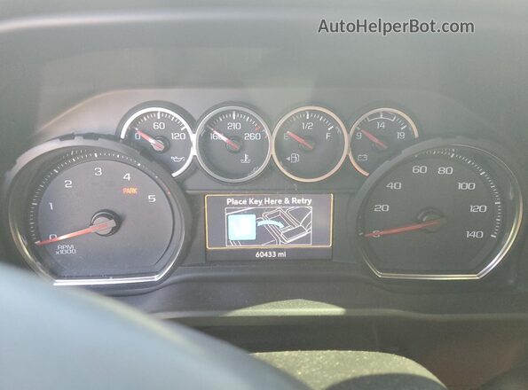 1GC4YPEY8NF212991 2022 CHEVROLET SILVERADO White Vista del cuadro de instrumentos