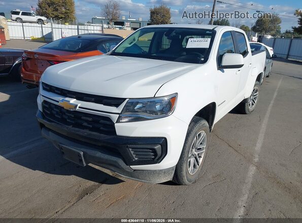 1GCGSBEAXN1283272 2022 CHEVROLET COLORADO White წინა მარცხენა ხედი სამი მეოთხედიდან