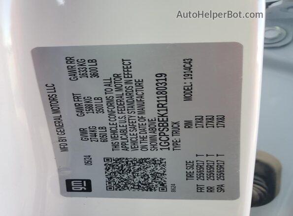 1GCPSBEK1R1180319 2024 CHEVROLET COLORADO White Շարժիչի բաժամունքի տեսք