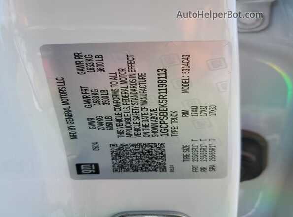 1GCPSBEK5R1198113 2024 CHEVROLET COLORADO White Widok komory silnika