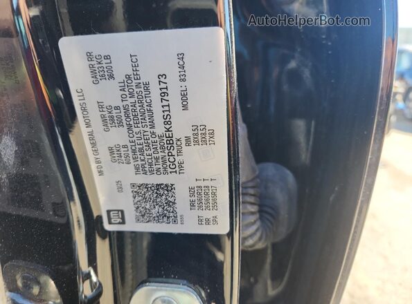 1GCPSBEK8S1179173 2025 CHEVROLET COLORADO Black Engine compartment view