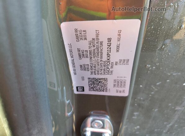 1GCPTCEKXP1124248 2023 CHEVROLET COLORADO Gray 