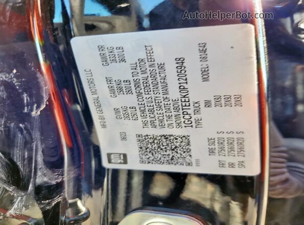 1GCPTEEK0P1205948 2023 CHEVROLET COLORADO Black Vista del compartimento del motor