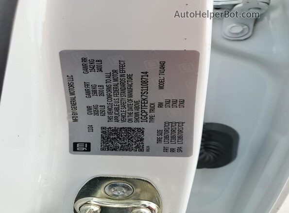 1GCPTFEK7S1108714 2025 CHEVROLET COLORADO White Widok komory silnika