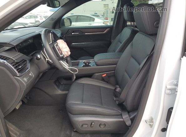 1GKENKRS0SJ263159 2025 GMC ACADIA White Widok wnętrza z przodu