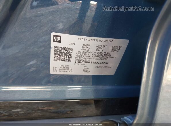 1GKENRRS5SJ131328 2025 GMC ACADIA Blue Widok komory silnika