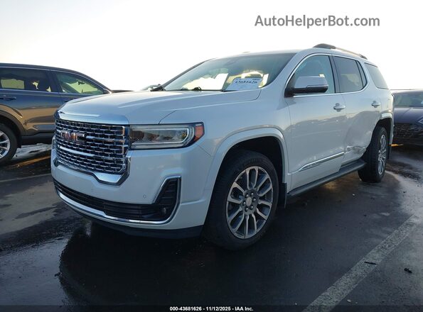 1GKKNPLS3MZ149072 2021 GMC ACADIA Белый Передняя левая четверть
