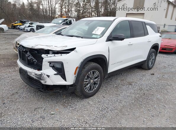 1GNEVFKS8RJ187883 2024 CHEVROLET TRAVERSE White წინა მარცხენა ხედი სამი მეოთხედიდან