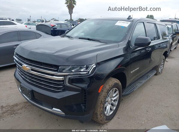1GNSCCKD4MR280919 2021 CHEVROLET SUBURBAN Черный Передняя левая четверть