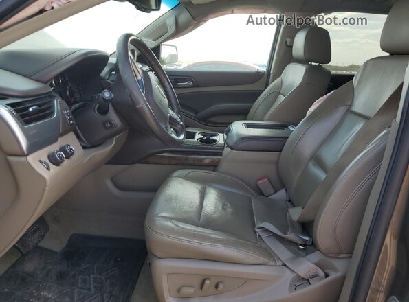 1GNSKBKC1GR422264 2016 CHEVROLET TAHOE Желто-коричневый Вид салона спереди