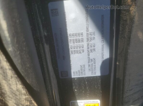 1GNSKCKD0PR199164 2023 CHEVROLET SUBURBAN Black VIN sticker view