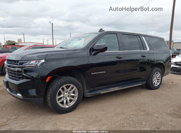 1GNSKCKD2MR268545 2021 CHEVROLET SUBURBAN Black Առջևի ձախ երեք քառորդ տեսարան
