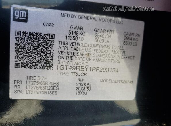 1GT49REY5NF293022 2022 GMC SIERRA Black Widok komory silnika