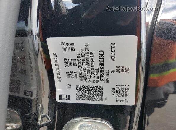 1GTP5BEK5R1113410 2024 GMC CANYON Black Widok naklejki z numerem VIN
