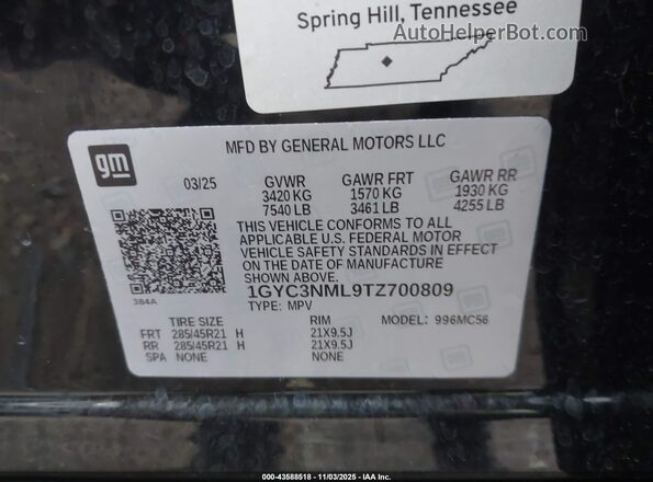 1GYC3NML9TZ700809 2026 CADILLAC VISTIQ Black Engine compartment view