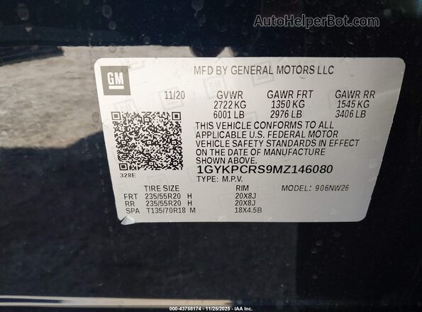 1GYKPCRS9MZ146080 2021 CADILLAC OTHER Dark Blue Widok komory silnika