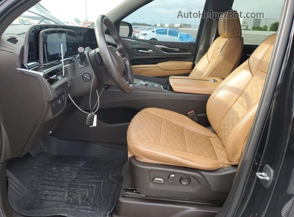 1GYS3FKL7PR192740 2023 CADILLAC ESCALADE Black Widok wnętrza z przodu