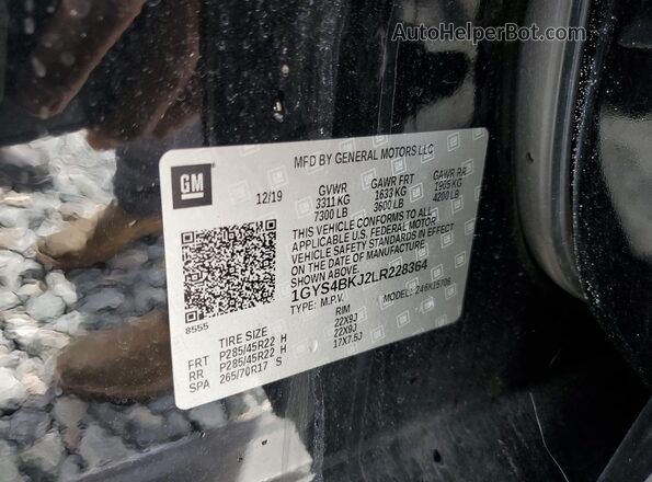 1GYS4BKJ2LR228364 2020 CADILLAC ESCALADE Black 